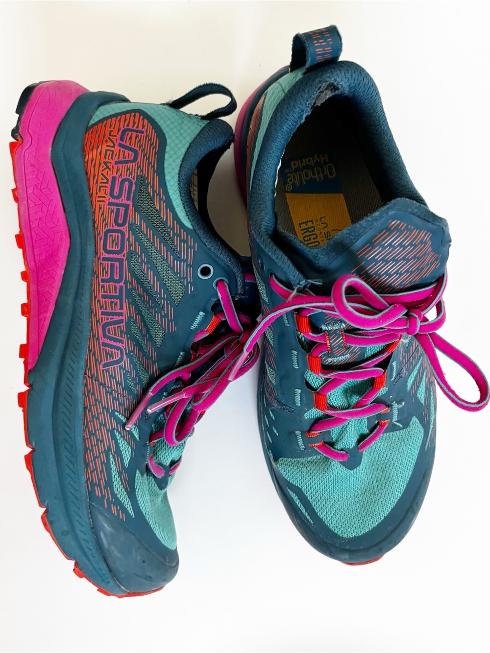 La Sportiva Jackal II Mountain Trail Running Shoes, Storm Blue / Lagoon